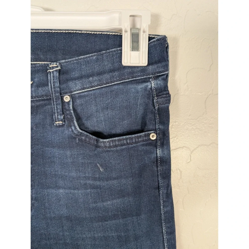 Mother Jeans Womens 26 Blue The Rascal‎ Ankle Snippet Raw Hem Tongue And Chic
